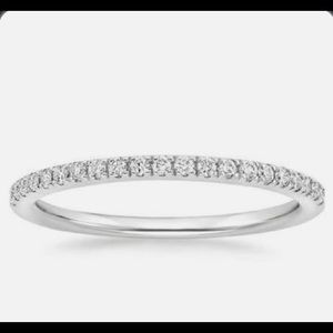14k white gold wedding band